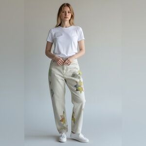 Kimchi Blue Straight Leg Patchwork Pants size 32